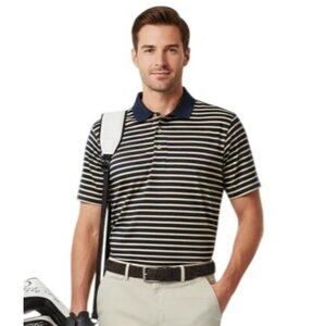 Peter Millar Summer Comfort Striped Collared Short Sleeve Polo Shirt Size Medium